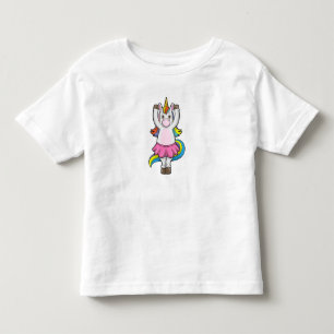 Einhorn beim Ballett-Tanz mit dem Rock Kleinkind T-shirt