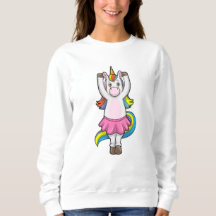 Einhorn beim Ballett-Tanz mit dem Rock Sweatshirt
