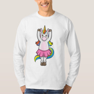Einhorn beim Ballett-Tanz mit dem Rock T-Shirt