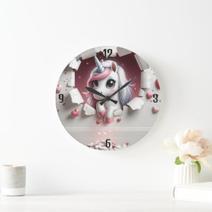 Einhorn Bewahre oder erstelle dein eigenes :-) gro Große Wanduhr