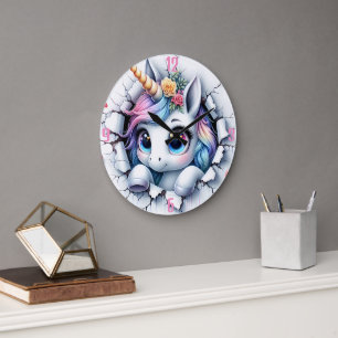 Einhorn Bewahre oder erstelle dein eigenes :-) gro Große Wanduhr