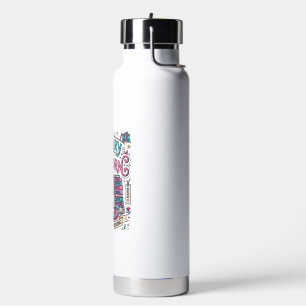 Einhorn Bibliothek Einhorn Farbige POD Kunstwerk_1 Trinkflasche
