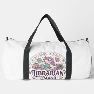 Einhorn-Bibliothekar der Magie Original-Produktgra Duffle Bag