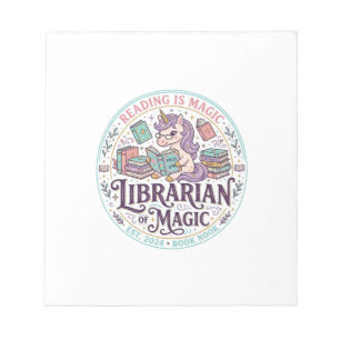 Einhorn-Bibliothekar der Magie Original-Produktgra Notizblock