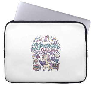 Einhorn-Bibliothekar von Magie-Druckfertige Beklei Laptopschutzhülle