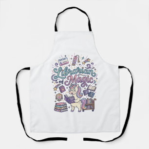 Einhorn-Bibliothekar von Magie-Druckfertiger Bekle Schürze