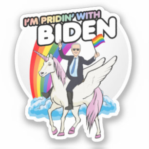 EINHORN BIDEN - Ich bin STOLZ auf Biden Aufkleber