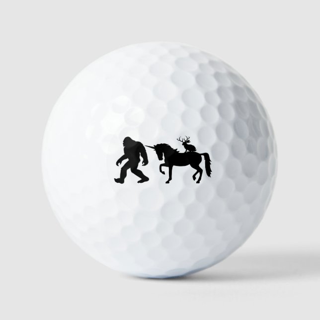 Einhorn, Bigfoot, Jackalope Golfball (Vorderseite)