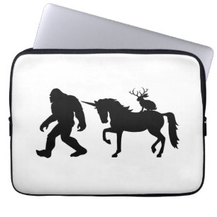 Einhorn, Bigfoot, Jackalope Laptopschutzhülle