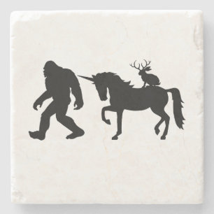 Einhorn, Bigfoot, Jackalope Steinuntersetzer