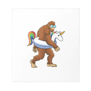 Einhorn Bigfoot Sasquatch Poolparty Jungen Mädchen Notizblock