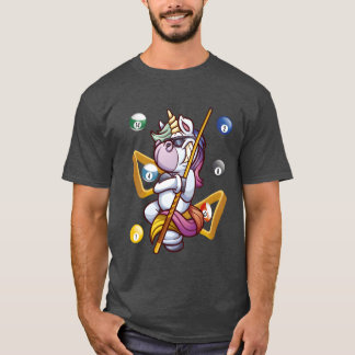 Einhorn Billard Queue Ball Sport Familien Geschenk T-Shirt