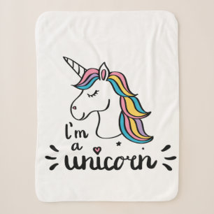 Einhorn bin ich ein Einhorn Sherpadecke