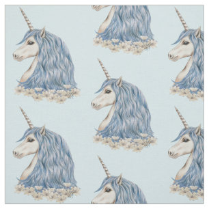 Einhorn-Blau-Haar Stoff