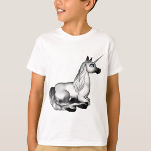Einhorn-blaue Augen-Diamant T-Shirt