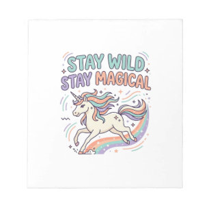 Einhorn Bleib Wild Bleib Magisch Trend Produkt Gra Notizblock