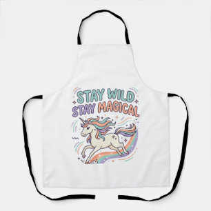 Einhorn Bleib Wild Bleib Magisch Trend Produkt Gra Schürze
