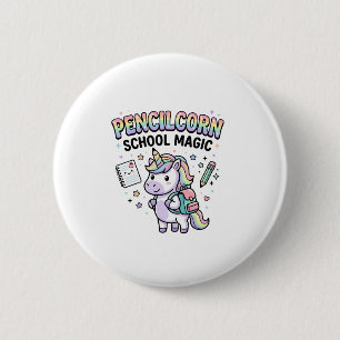 Einhorn Bleistiftstiel Schule Magie Charmante Merc Button