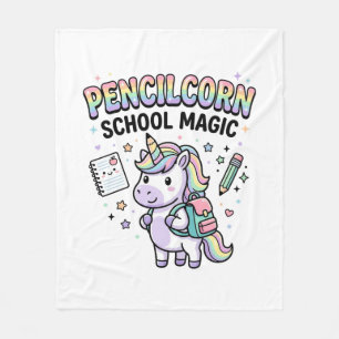 Einhorn Bleistiftstiel Schule Magie Charmante Merc Fleecedecke