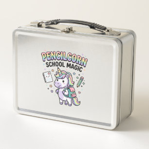Einhorn Bleistiftstiel Schule Magie Charmante Merc Metall Brotdose