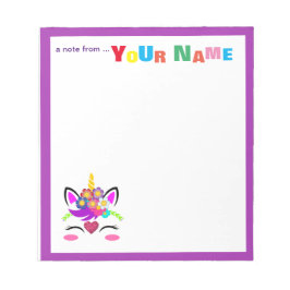 Einhorn-Blume Notizblock