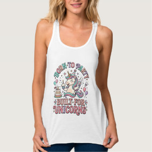 Einhorn Born to Party Gebaut für Einhörner Retro-S Tank Top
