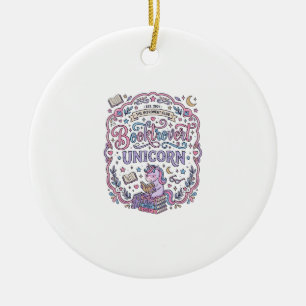 Einhorn Buchliebhaber Einhorn Spielerei Süßes Gesc Keramik Ornament
