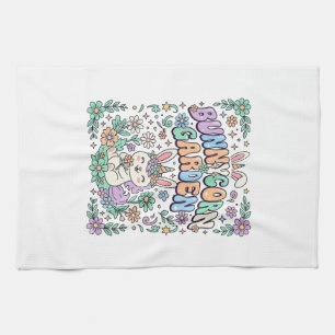 Einhorn Bunnycorn Garten Kawaii Schriftgestaltung_ Geschirrtuch