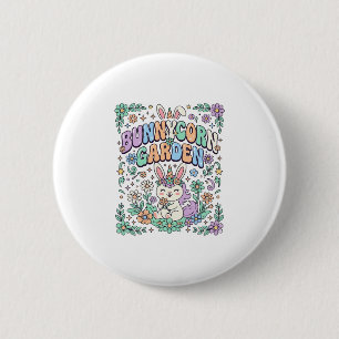 Einhorn Bunnycorn Garten Kawaii Typografie Design_ Button