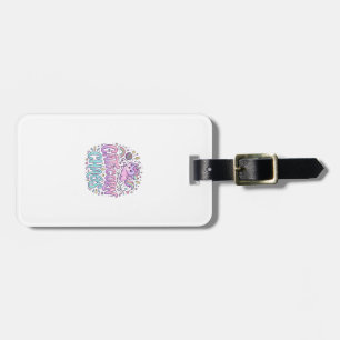 Einhorn Caticorn Chaos Süß Pastell Produkt Grafik Gepäckanhänger