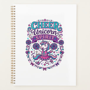 Einhorn Cheer Einhorn Geist Buntes POD Kunstwerk_ Planer