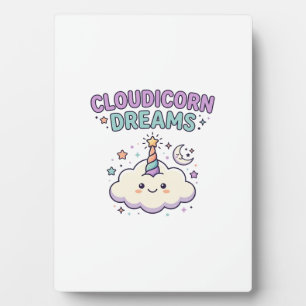 Einhorn Cloudicorn Träume Trendiges Grafik T-Shirt Fotoplatte