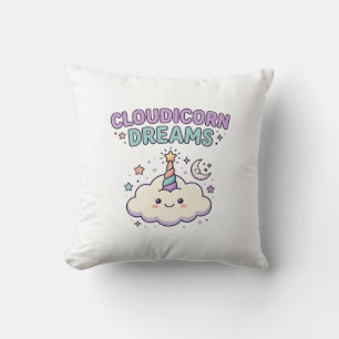 Einhorn Cloudicorn Träume Trendiges Grafik T-Shirt Kissen