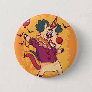 Einhorn-Clown Button