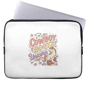 Einhorn-Cowboy-Stiefel Einhorn Whimsical Zazzle De Laptopschutzhülle