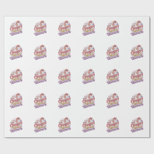Einhorn Cowgirl Mond Einhorn Whimsical Merch Desig Geschenkpapier