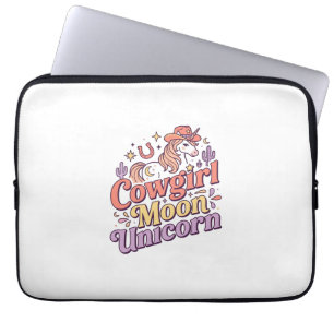 Einhorn Cowgirl Mond Einhorn Whimsical Merch Desig Laptopschutzhülle