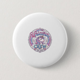 Einhorn-Crew lustiger Druck auf Anfrage Design_1 Button