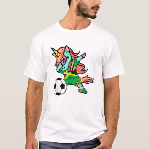 Einhorn Dab Jamaika Fußballtrikot Jamaikanische Fu T-Shirt