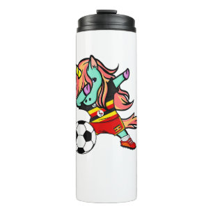 Einhorn Dab Uganda Fußballtrikot Ugandisches Fußba Thermosbecher