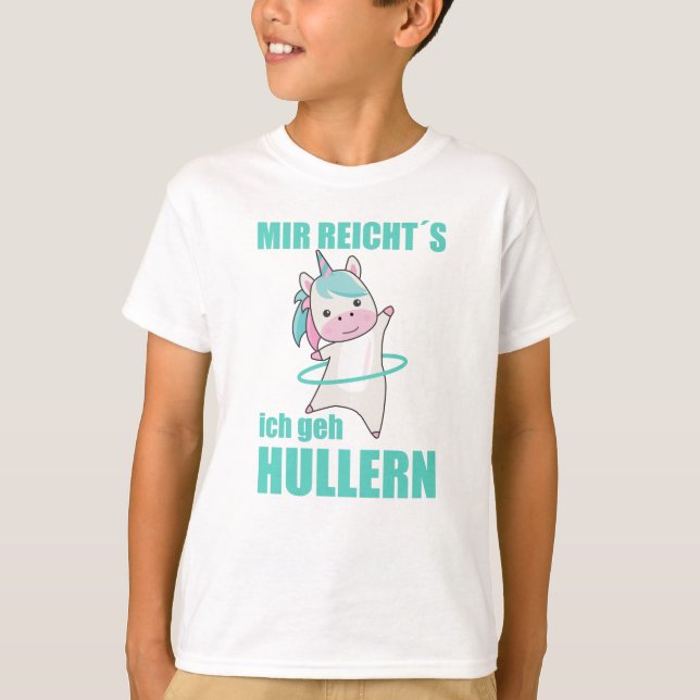 Einhorn Das Hullern Sport Rosa Einhorn Funny T-Shirt (Vorderseite)