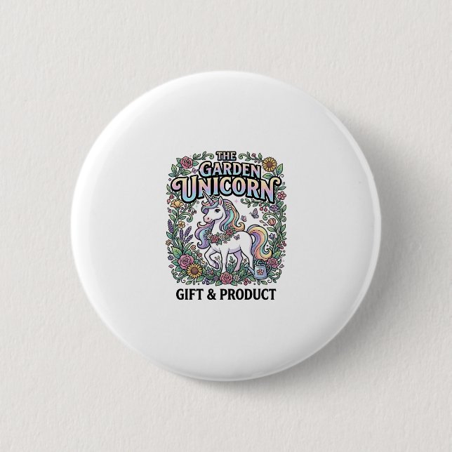 Einhorn Der Garten Einhorn Werbevektor Design Button (Vorderseite)