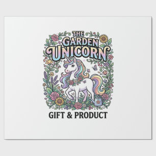 Einhorn Der Garten Einhorn Werbevektor Design Geschenkpapier