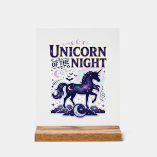 Einhorn der Nacht Grafikdesign Zazzle Design_ Acrylschild