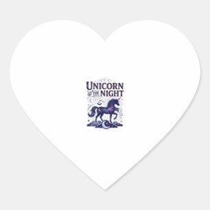 Einhorn der Nacht Grafikdesign Zazzle Design_ Herz-Aufkleber