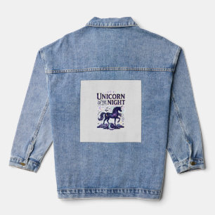 Einhorn der Nacht Grafikdesign Zazzle Design_ Jeansjacke