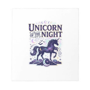 Einhorn der Nacht Grafikdesign Zazzle Design_ Notizblock