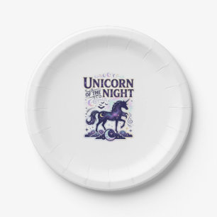 Einhorn der Nacht Grafikdesign Zazzle Design_ Pappteller