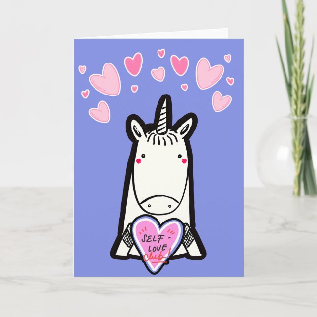 Einhorn der Selbstliebe Karte (Vorderseite)
