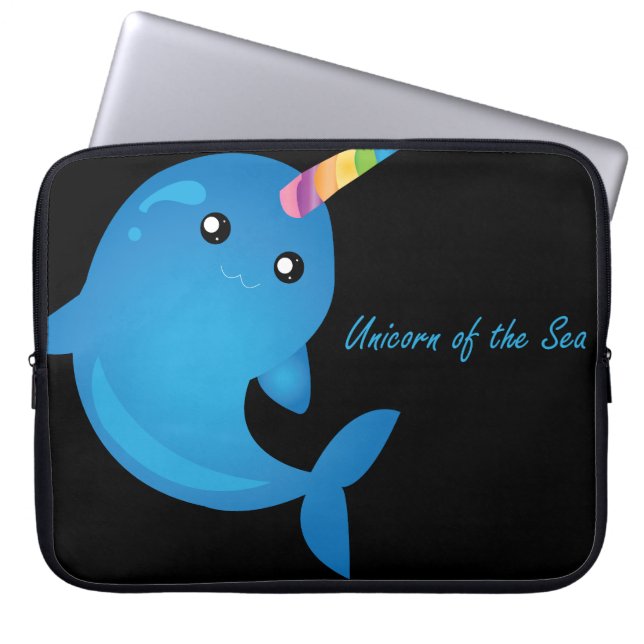 Einhorn des Meeres - Laptop-Hülse Laptopschutzhülle (Vorderseite)